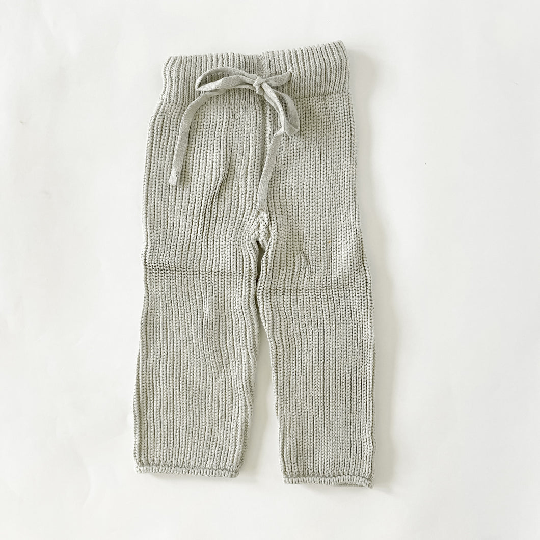 Chunky Knit Pants | Sage