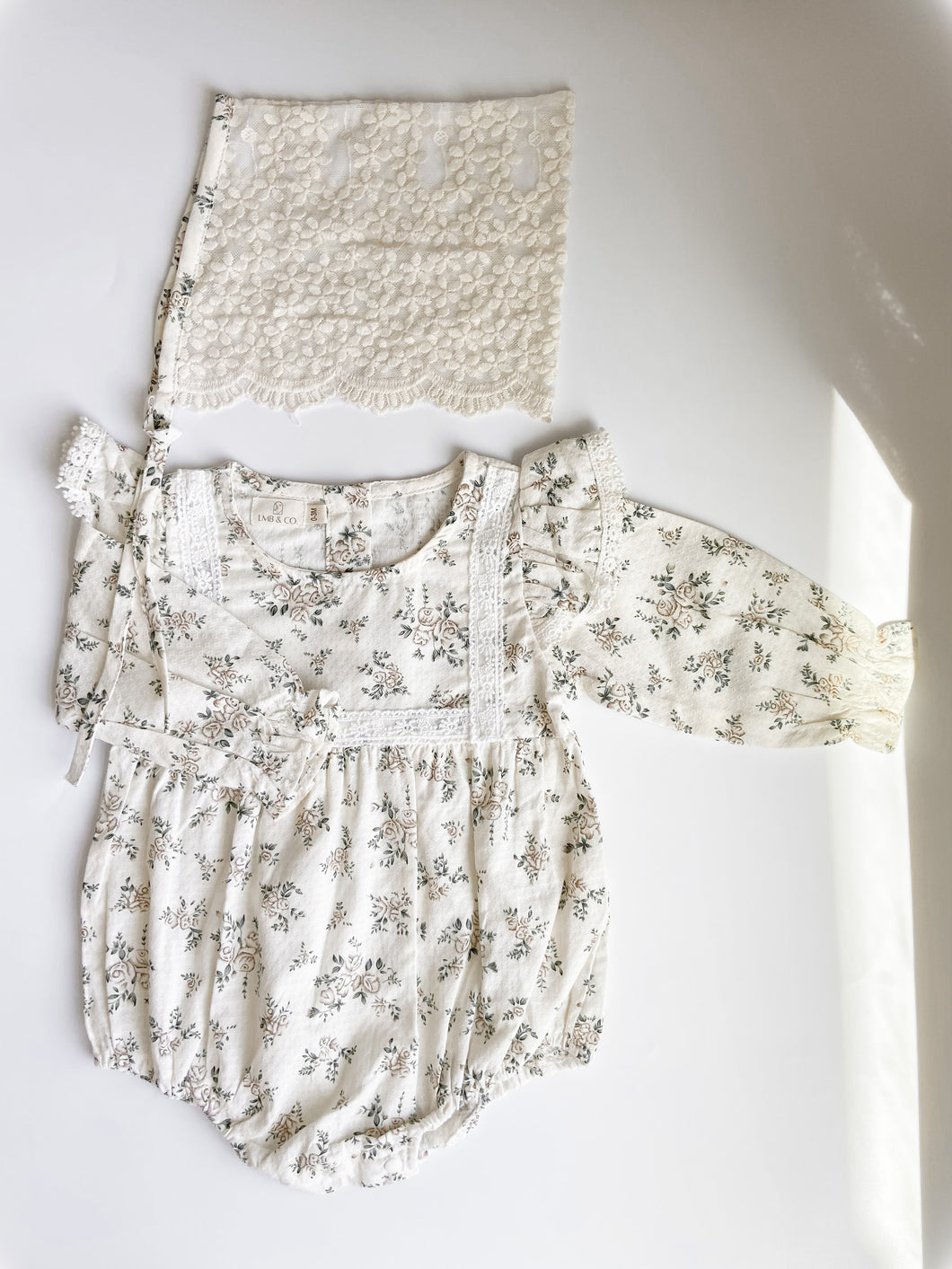 Emma Bonnet Romper Set