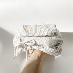 Chunky Knit Pants | Speckled Ivory