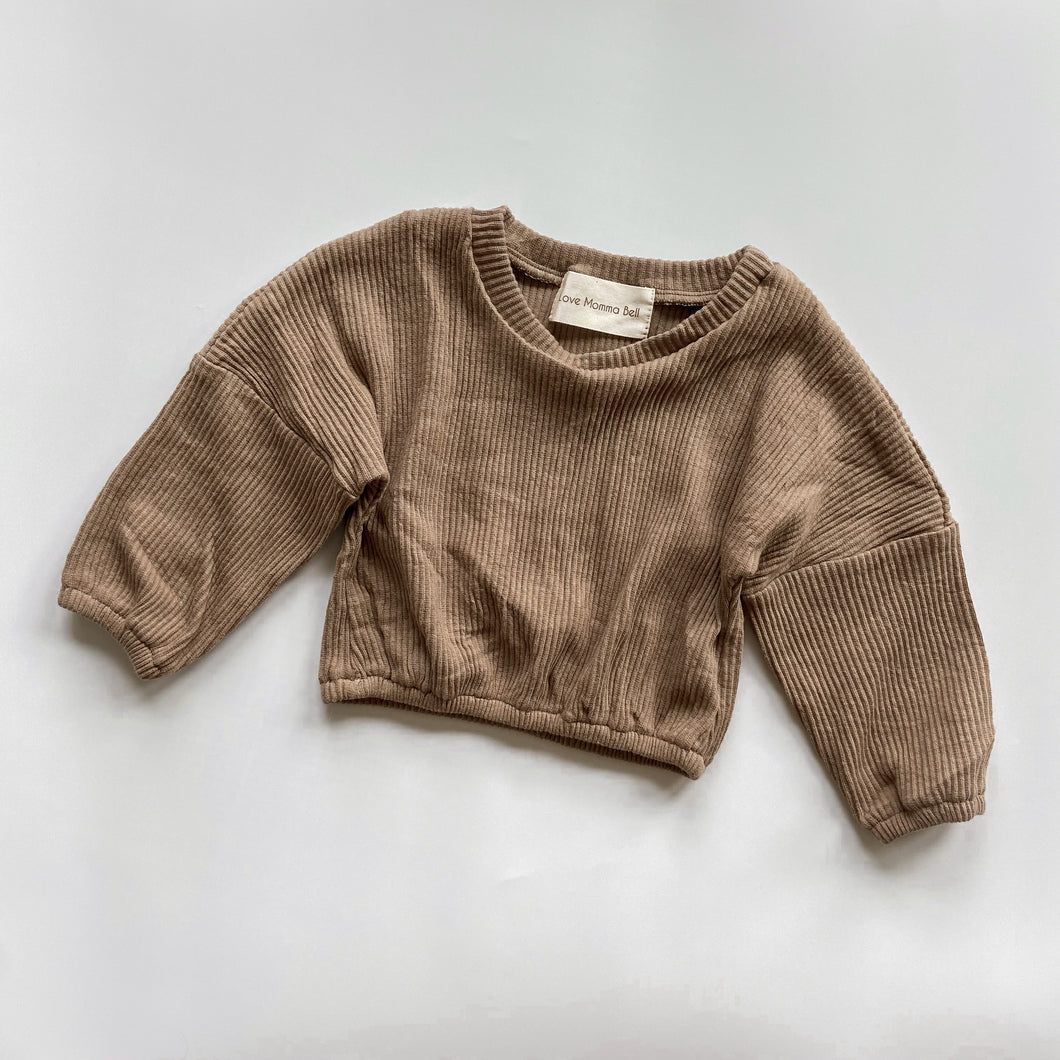 Cocoa Ribbed Pullover