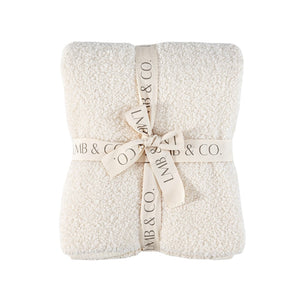 Crib Blanket | Teddy Ivory