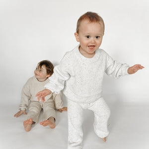 Chunky Knit Pants | Speckled Ivory